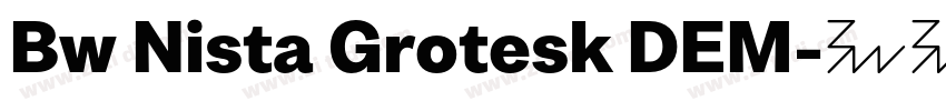 Bw Nista Grotesk DEM字体转换